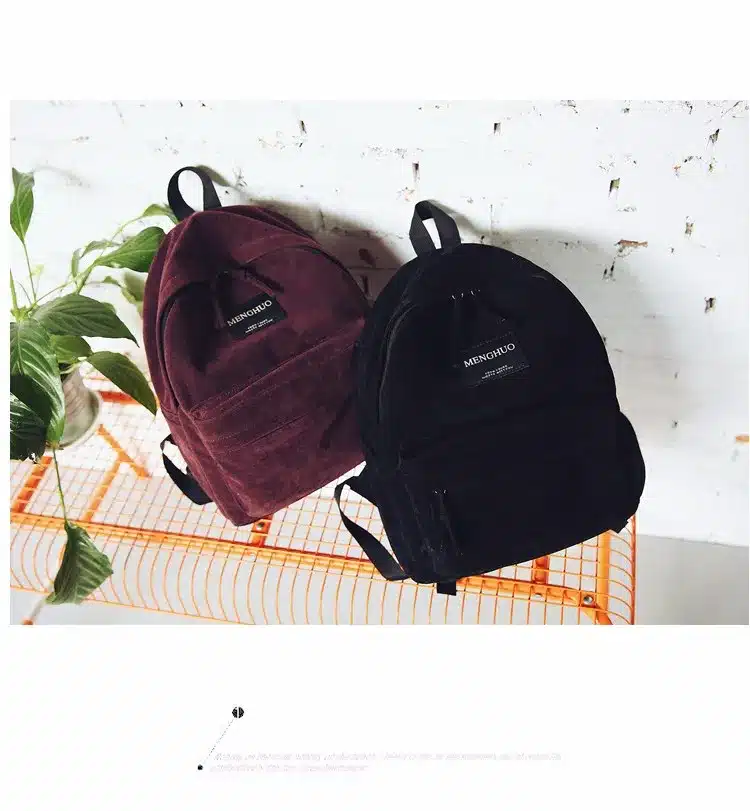 Women Backpack Preppy Suede Backpacks Girls School Bags Vintage Backpack Travel Bag Female Backpack Burgundy Gray Black Mochila 21
