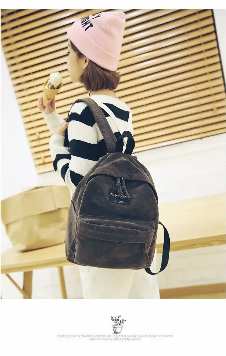 Women Backpack Preppy Suede Backpacks Girls School Bags Vintage Backpack Travel Bag Female Backpack Burgundy Gray Black Mochila 41