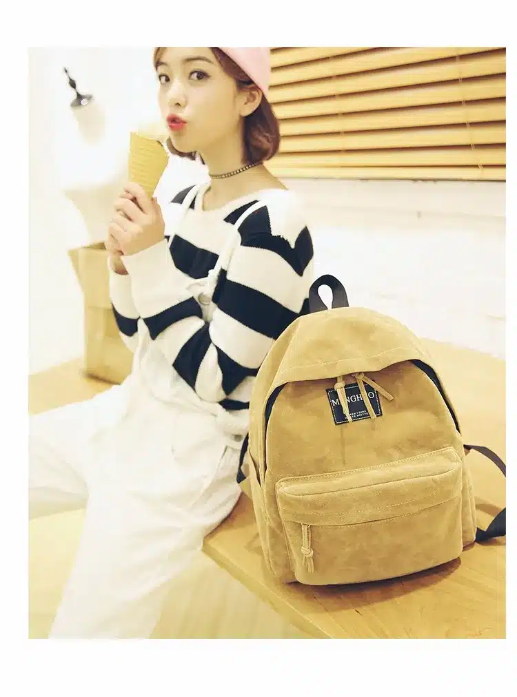 Women Backpack Preppy Suede Backpacks Girls School Bags Vintage Backpack Travel Bag Female Backpack Burgundy Gray Black Mochila 44