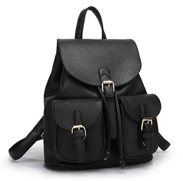 DIDA BEAR Women Leather Backpack Black Bolsas Mochila Feminina Large Girl Schoolbag Travel Bag Solid Candy Color Pink Beige 7