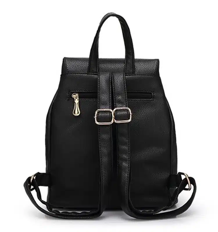 DIDA BEAR Women Leather Backpack Black Bolsas Mochila Feminina Large Girl Schoolbag Travel Bag Solid Candy Color Pink Beige 8