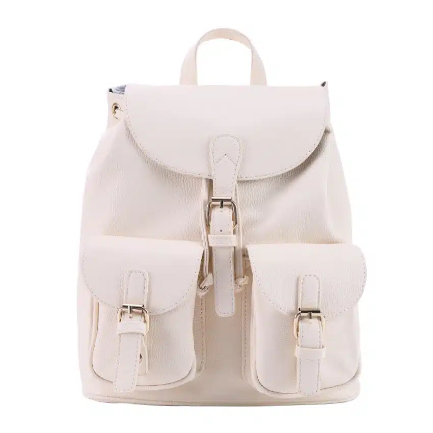 DIDA BEAR Women Leather Backpack Black Bolsas Mochila Feminina Large Girl Schoolbag Travel Bag Solid Candy Color Pink Beige 16