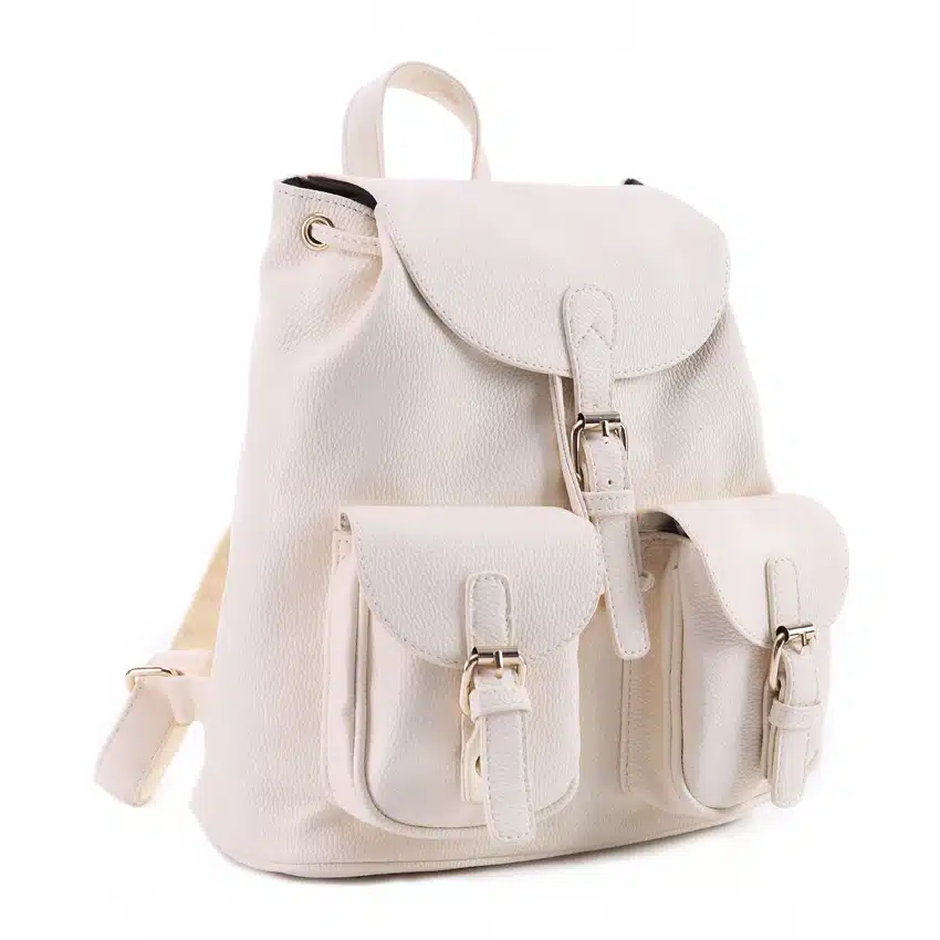 DIDA BEAR Women Leather Backpack Black Bolsas Mochila Feminina Large Girl Schoolbag Travel Bag Solid Candy Color Pink Beige 17