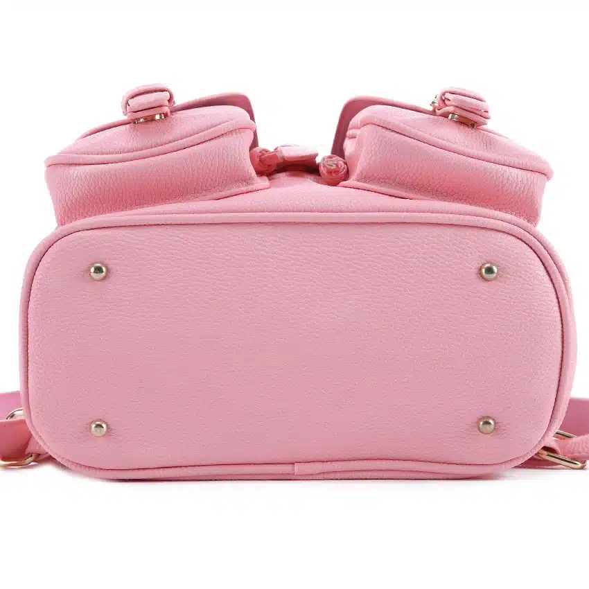 DIDA BEAR Women Leather Backpack Black Bolsas Mochila Feminina Large Girl Schoolbag Travel Bag Solid Candy Color Pink Beige 19