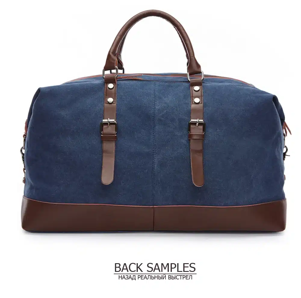 MARKROYAL Canvas Leather Men Travel Bags Carry on Luggage Bags Men Duffel Bags Travel Tote Large Weekend Bag Overnight 17
