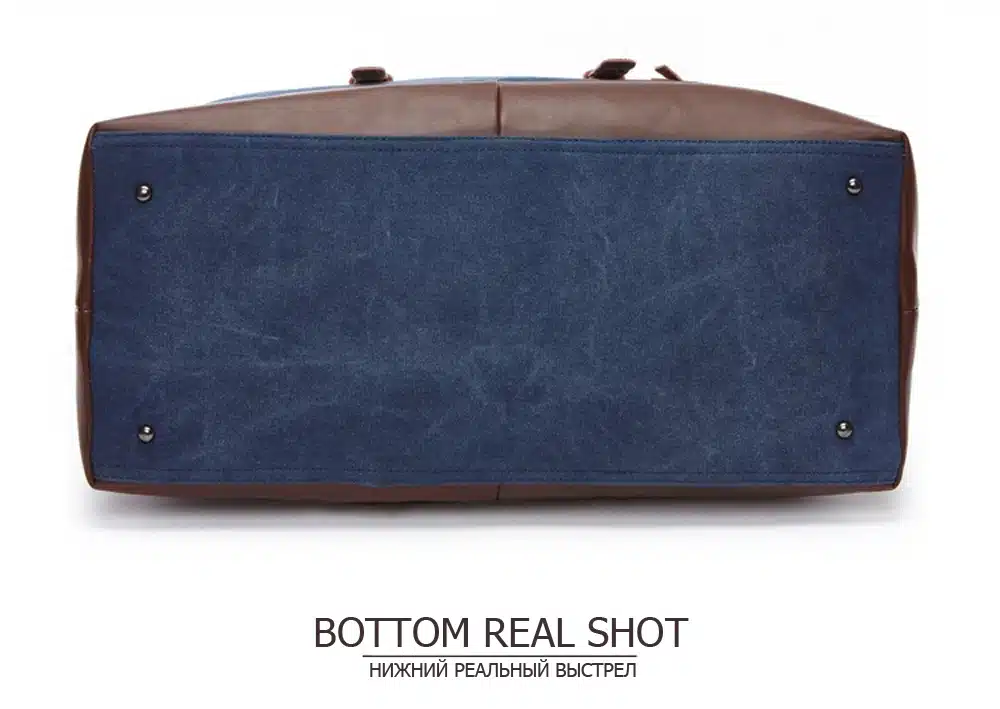MARKROYAL Canvas Leather Men Travel Bags Carry on Luggage Bags Men Duffel Bags Travel Tote Large Weekend Bag Overnight 19