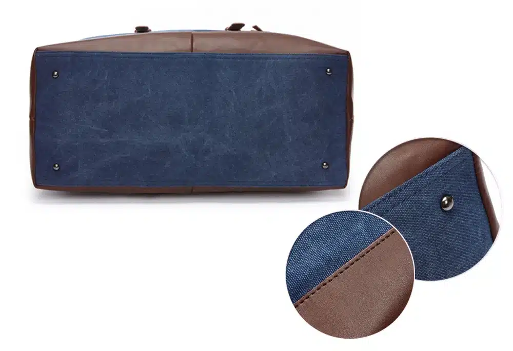 MARKROYAL Canvas Leather Men Travel Bags Carry on Luggage Bags Men Duffel Bags Travel Tote Large Weekend Bag Overnight 20
