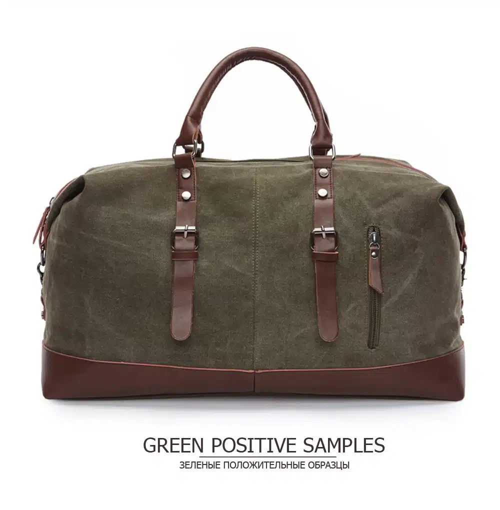 MARKROYAL Canvas Leather Men Travel Bags Carry on Luggage Bags Men Duffel Bags Travel Tote Large Weekend Bag Overnight 26
