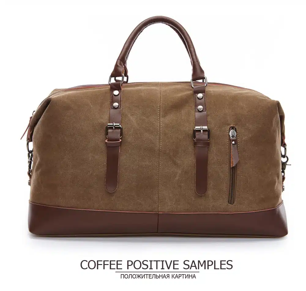 MARKROYAL Canvas Leather Men Travel Bags Carry on Luggage Bags Men Duffel Bags Travel Tote Large Weekend Bag Overnight 29