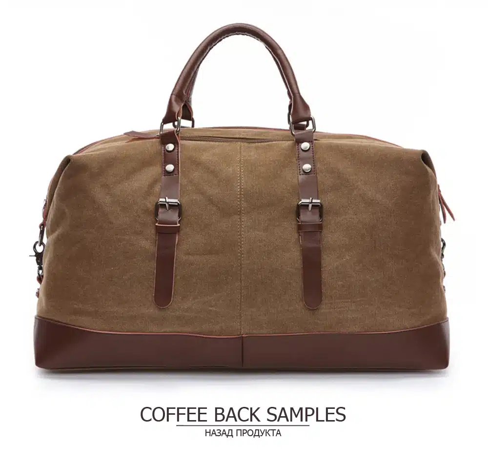 MARKROYAL Canvas Leather Men Travel Bags Carry on Luggage Bags Men Duffel Bags Travel Tote Large Weekend Bag Overnight 30