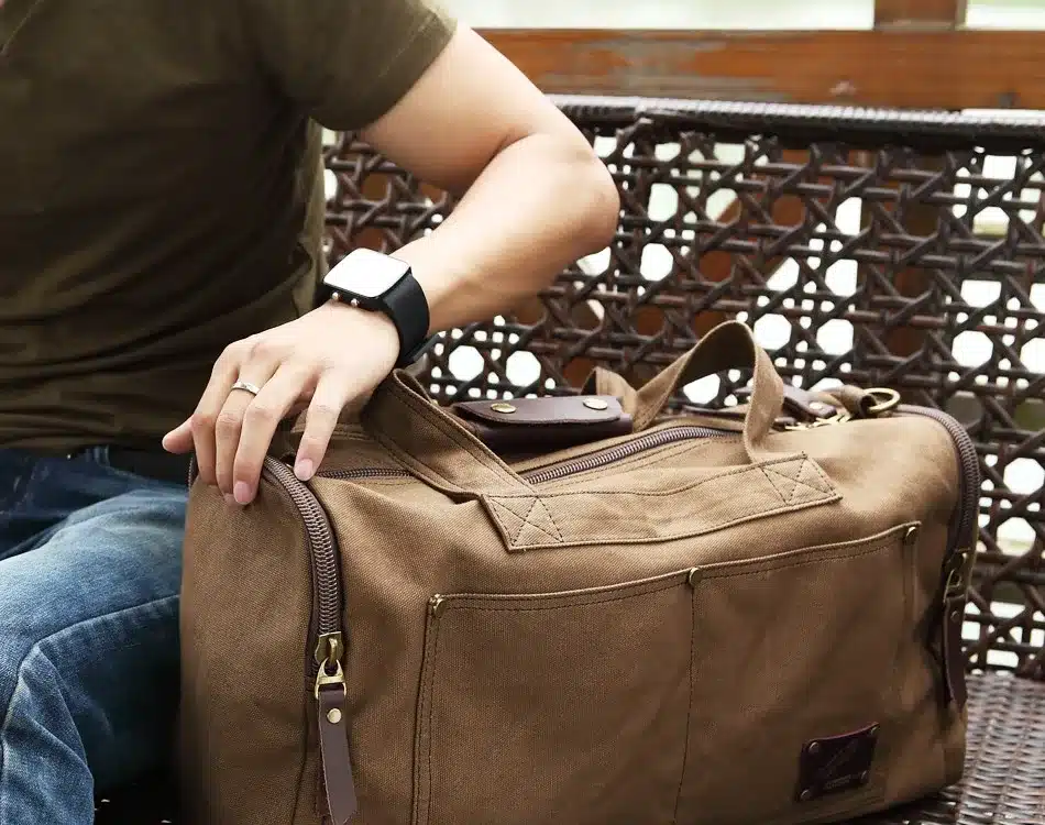 Muzee Travel Bag Large Capacity Men Hand Luggage Travel Duffle Bags Canvas Weekend Bags Multifunctional Travel Bags 8
