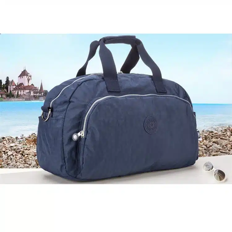 Men Waterproof Nylon Business Trip Short Travel Bags Women Organizer Duffel Tote Bag Ladies Solid Weekend Bag Luggage Package 11