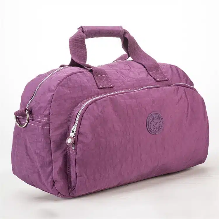 Men Waterproof Nylon Business Trip Short Travel Bags Women Organizer Duffel Tote Bag Ladies Solid Weekend Bag Luggage Package 12