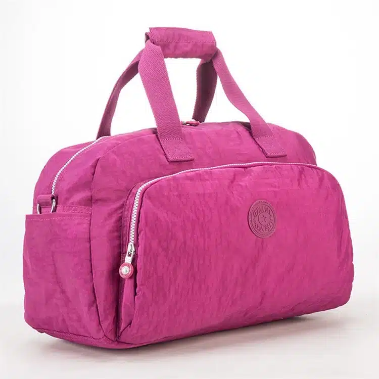 Men Waterproof Nylon Business Trip Short Travel Bags Women Organizer Duffel Tote Bag Ladies Solid Weekend Bag Luggage Package 14