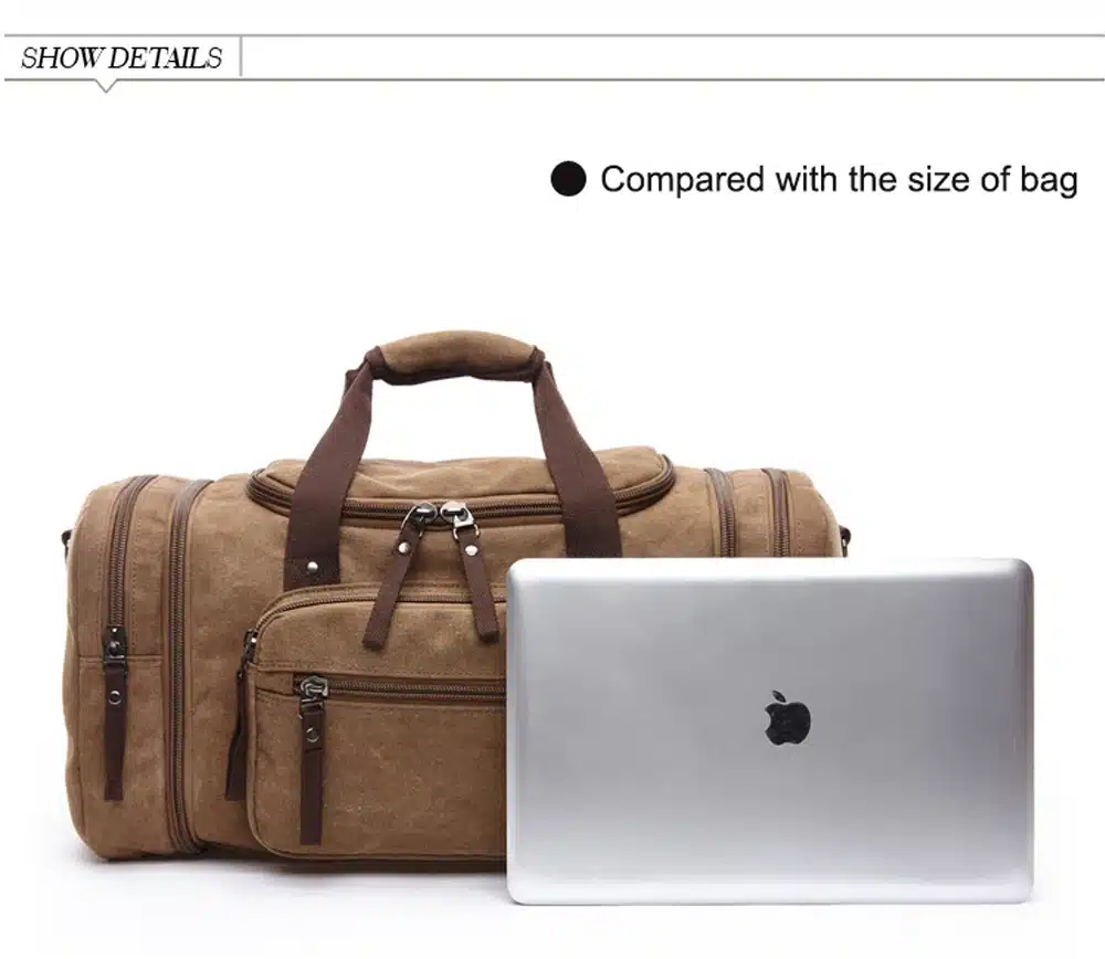 MARKROYAL Canvas Men Travel Bags Carry on Luggage Bags Men Duffel Bag Travel Tote Large Weekend Bag Overnight high Capacity 17
