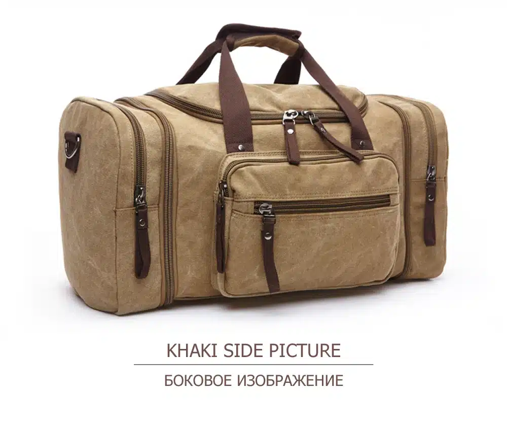 MARKROYAL Canvas Men Travel Bags Carry on Luggage Bags Men Duffel Bag Travel Tote Large Weekend Bag Overnight high Capacity 23