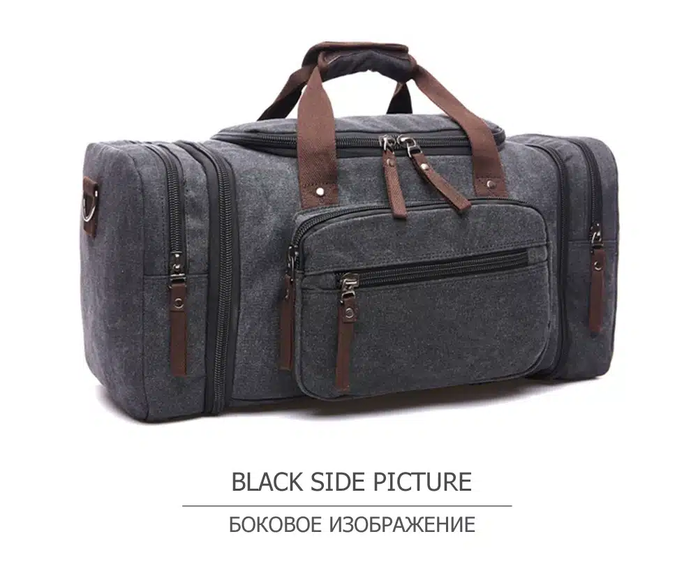 MARKROYAL Canvas Men Travel Bags Carry on Luggage Bags Men Duffel Bag Travel Tote Large Weekend Bag Overnight high Capacity 26