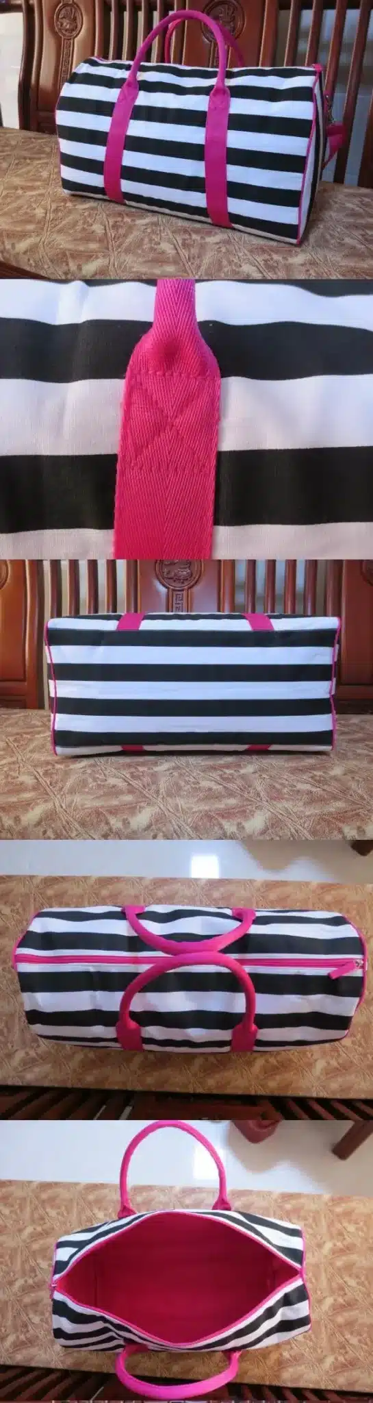 2017 women famous brands canvas handbags cross body bag women messenger bags victoria stripe beach bag travel bags 3
