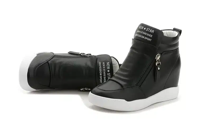 Fujin 2017 summer autumn platform wedge heel boots Women Shoes with increased platform sole female fashion casual zip botas 7