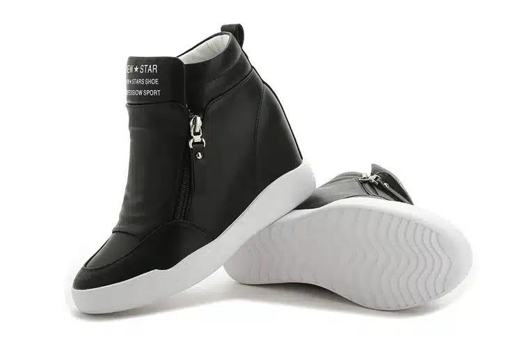 Fujin 2017 summer autumn platform wedge heel boots Women Shoes with increased platform sole female fashion casual zip botas 9