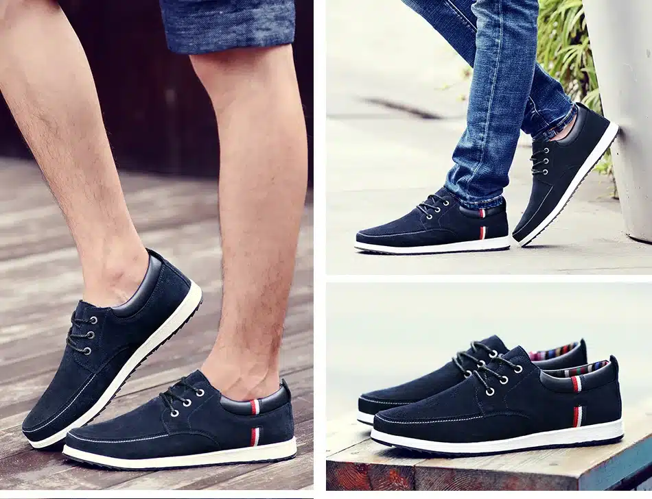 SUROM Autumn Spring Men's Casual Shoes Moccasins Leather Suede Krasovki Men Loafers Summer Luxury Brand Fashion Male Boat Shoes 7