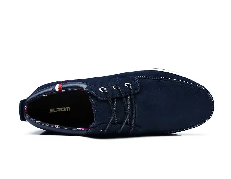 SUROM Autumn Spring Men's Casual Shoes Moccasins Leather Suede Krasovki Men Loafers Summer Luxury Brand Fashion Male Boat Shoes 13