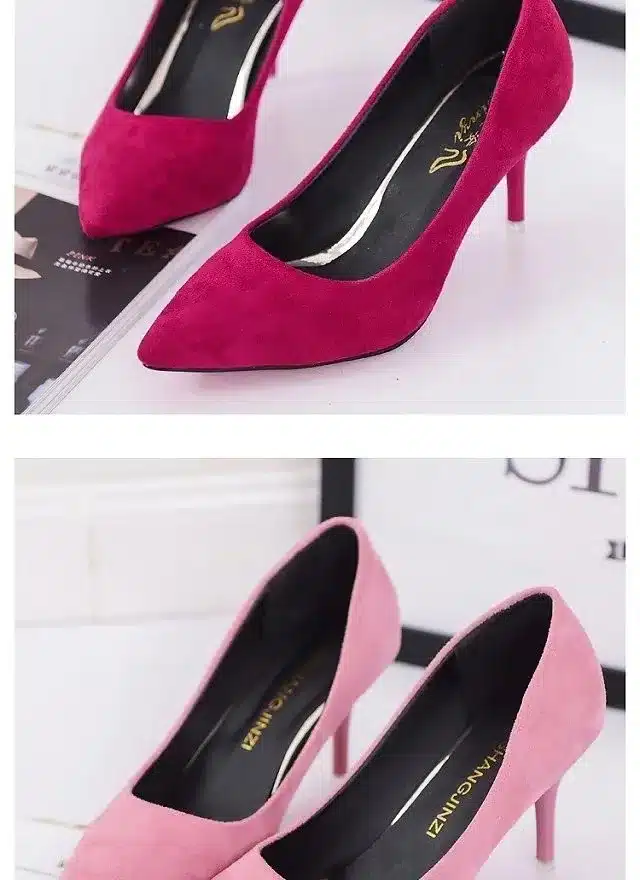 Shuangxi.jsd 2017 Summer Shoes Woman High Heels Brand Fashion Suede Fine With Variety Of High-heeled 5cm Women Shoes 34-42 17
