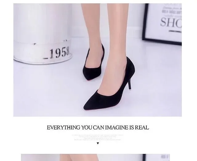 Shuangxi.jsd 2017 Summer Shoes Woman High Heels Brand Fashion Suede Fine With Variety Of High-heeled 5cm Women Shoes 34-42 33