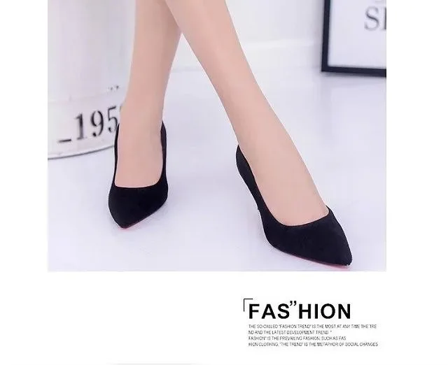 Shuangxi.jsd 2017 Summer Shoes Woman High Heels Brand Fashion Suede Fine With Variety Of High-heeled 5cm Women Shoes 34-42 34