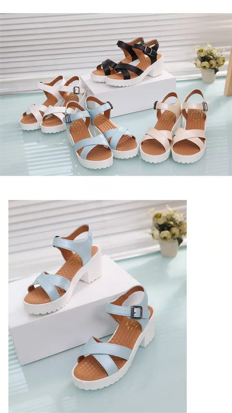 Women Platform Sandals Plus Size 45 Gladiator Woman Open Toe Shoes Summer Style Hollow Out Weave Ladies Casual Black Sandals 20