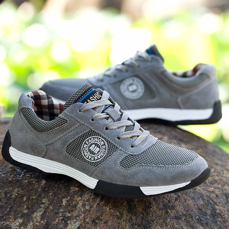 Genuine Leather with Mesh Men Casual Shoes, New Arrival Leather Men Shoes, High Quality Outdoor Shoes Men Zapatos Hombre 32