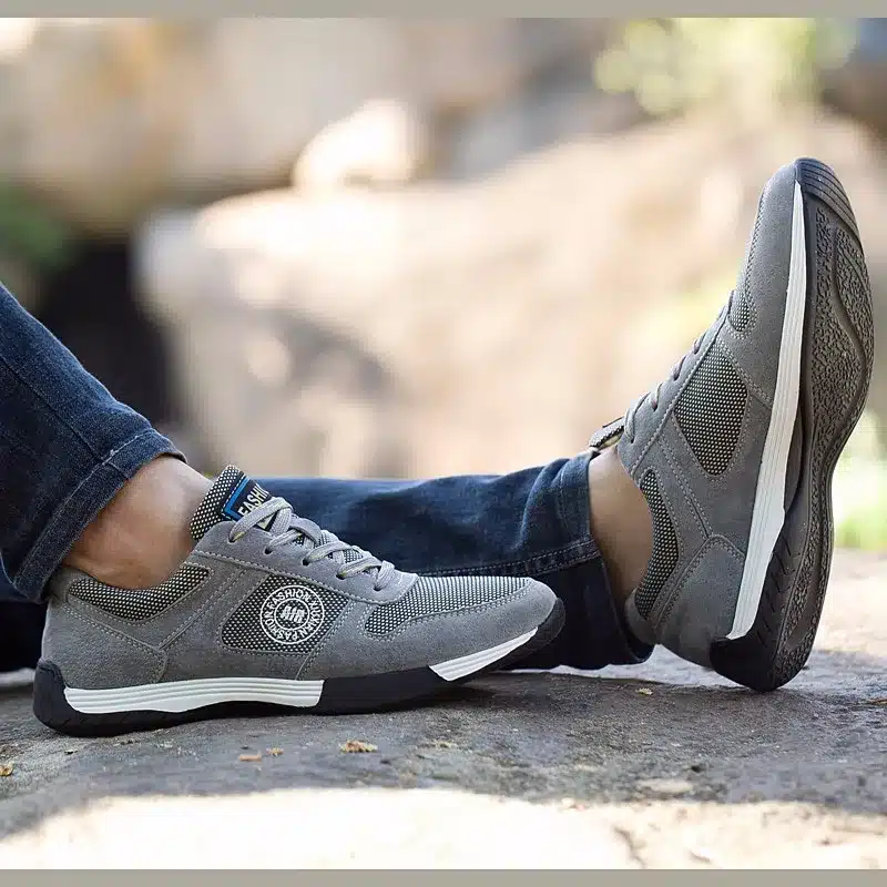 Genuine Leather with Mesh Men Casual Shoes, New Arrival Leather Men Shoes, High Quality Outdoor Shoes Men Zapatos Hombre 36