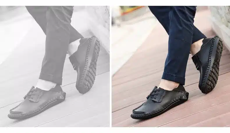Men Leather Shoes Casual 2017 Autumn Fashion Shoes For Men Designer Shoes Casual Breathable Big Size Mens Shoes Comfort Loafers 23