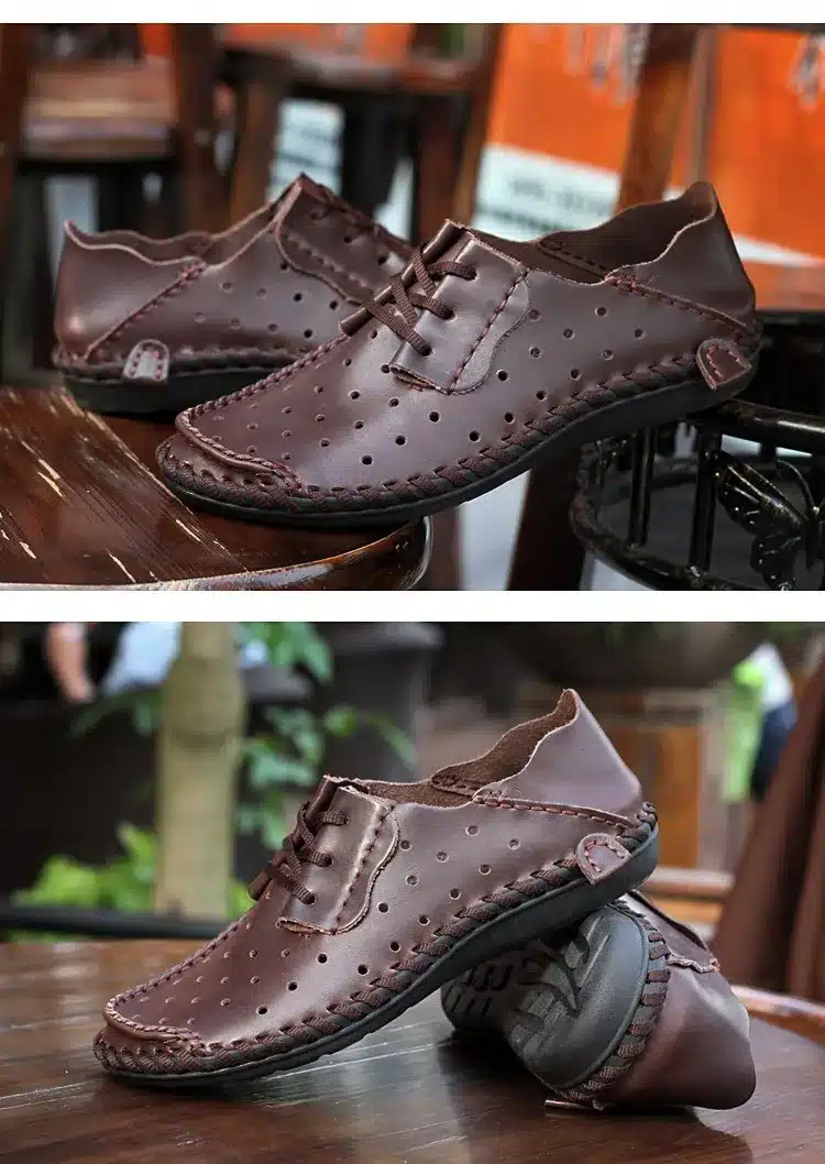 Men Leather Shoes Casual 2017 Autumn Fashion Shoes For Men Designer Shoes Casual Breathable Big Size Mens Shoes Comfort Loafers 25
