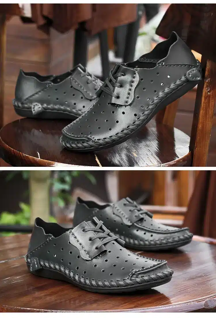 Men Leather Shoes Casual 2017 Autumn Fashion Shoes For Men Designer Shoes Casual Breathable Big Size Mens Shoes Comfort Loafers 26