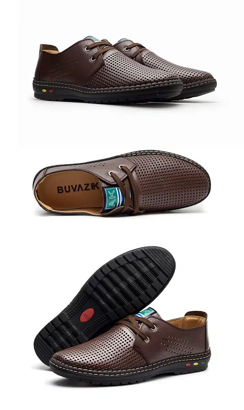 Genuine Leather Men casual shoes Summer 2017 Breathable Soft Driving Men's Handmade chaussure homme Net Surface Loafers 12