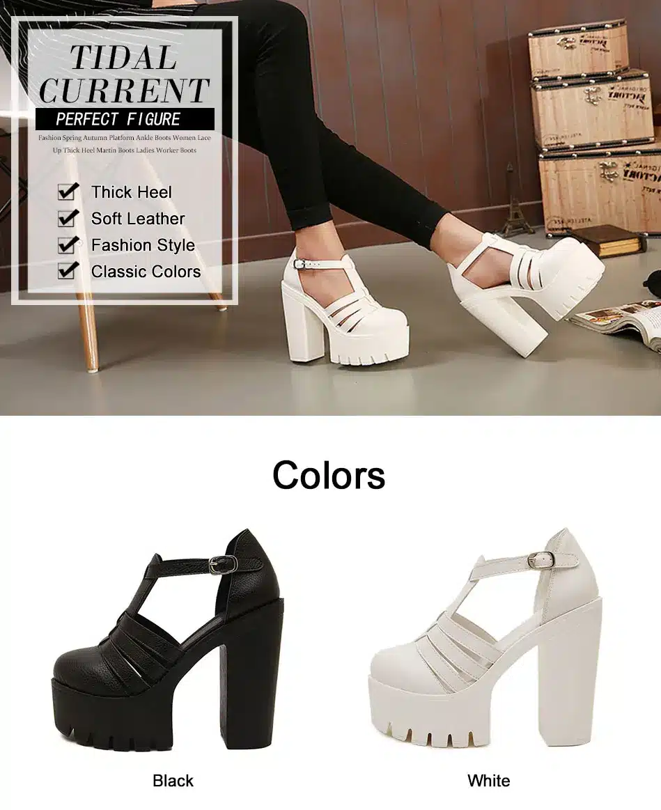 Gdgydh Hot Selling 2017 New Summer Fashion High Platform Sandals Women Casual Ladies Shoes Black White Size EURO 35 to 40 2