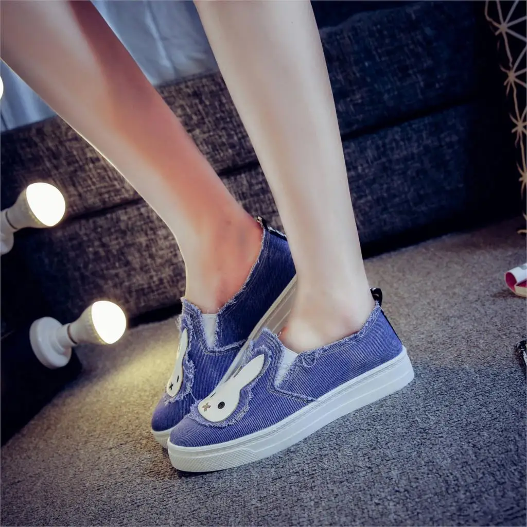 High Quality Women's Jeans Shoes flats Fashion Casual Denim Shoes Soft Soles Students Canvas Shoes Breathable Orientpostmark 3
