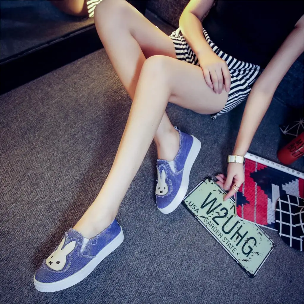 High Quality Women's Jeans Shoes flats Fashion Casual Denim Shoes Soft Soles Students Canvas Shoes Breathable Orientpostmark 6