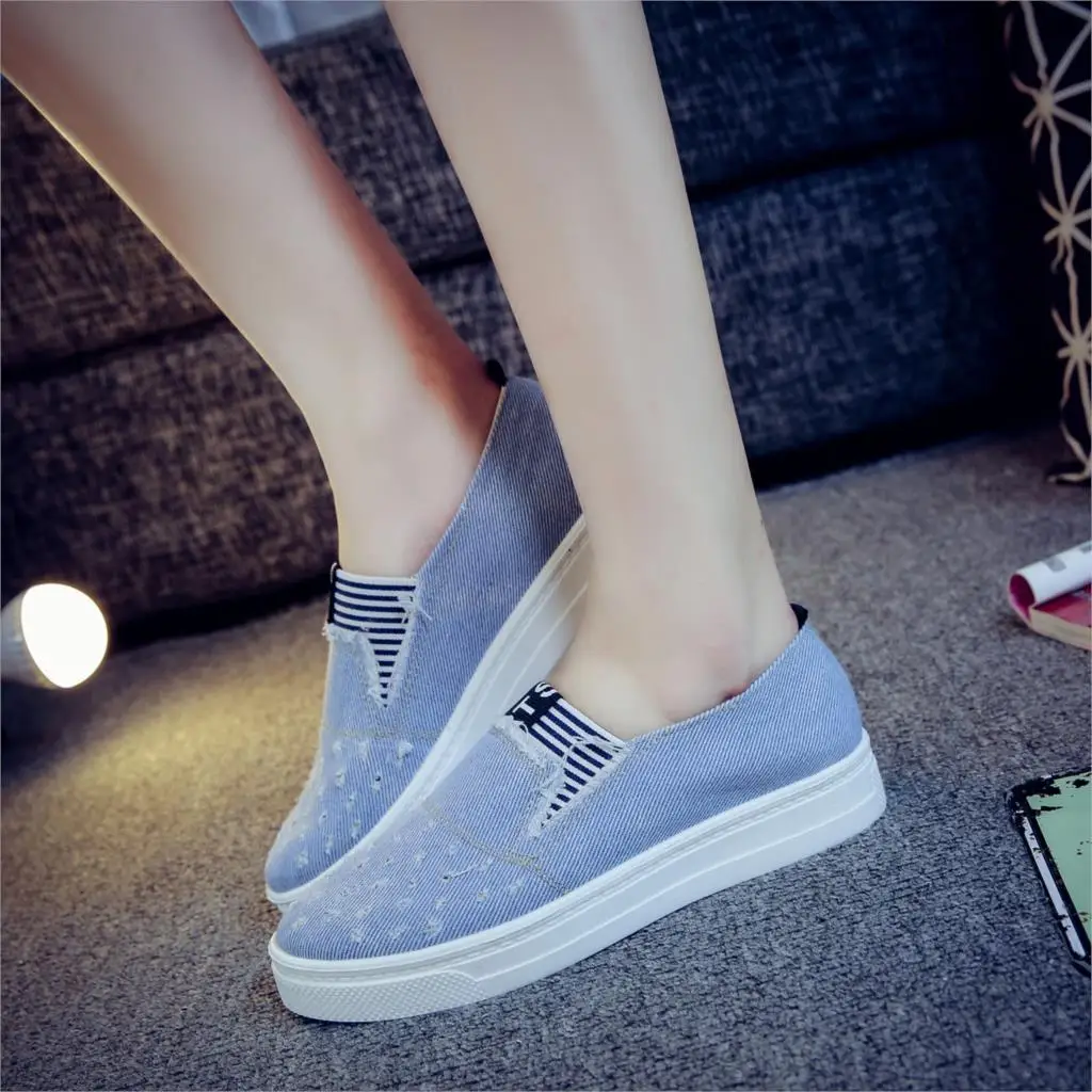 High Quality Women's Jeans Shoes flats Fashion Casual Denim Shoes Soft Soles Students Canvas Shoes Breathable Orientpostmark 21