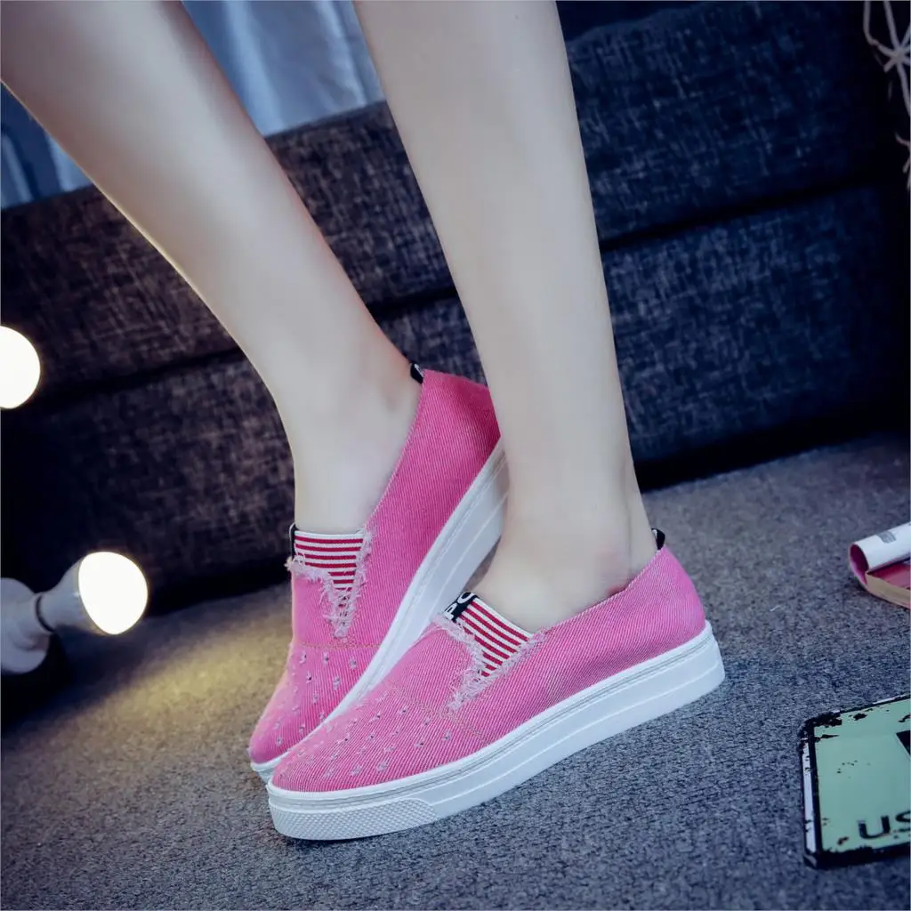 High Quality Women's Jeans Shoes flats Fashion Casual Denim Shoes Soft Soles Students Canvas Shoes Breathable Orientpostmark 23