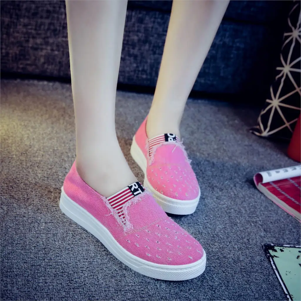 High Quality Women's Jeans Shoes flats Fashion Casual Denim Shoes Soft Soles Students Canvas Shoes Breathable Orientpostmark 24