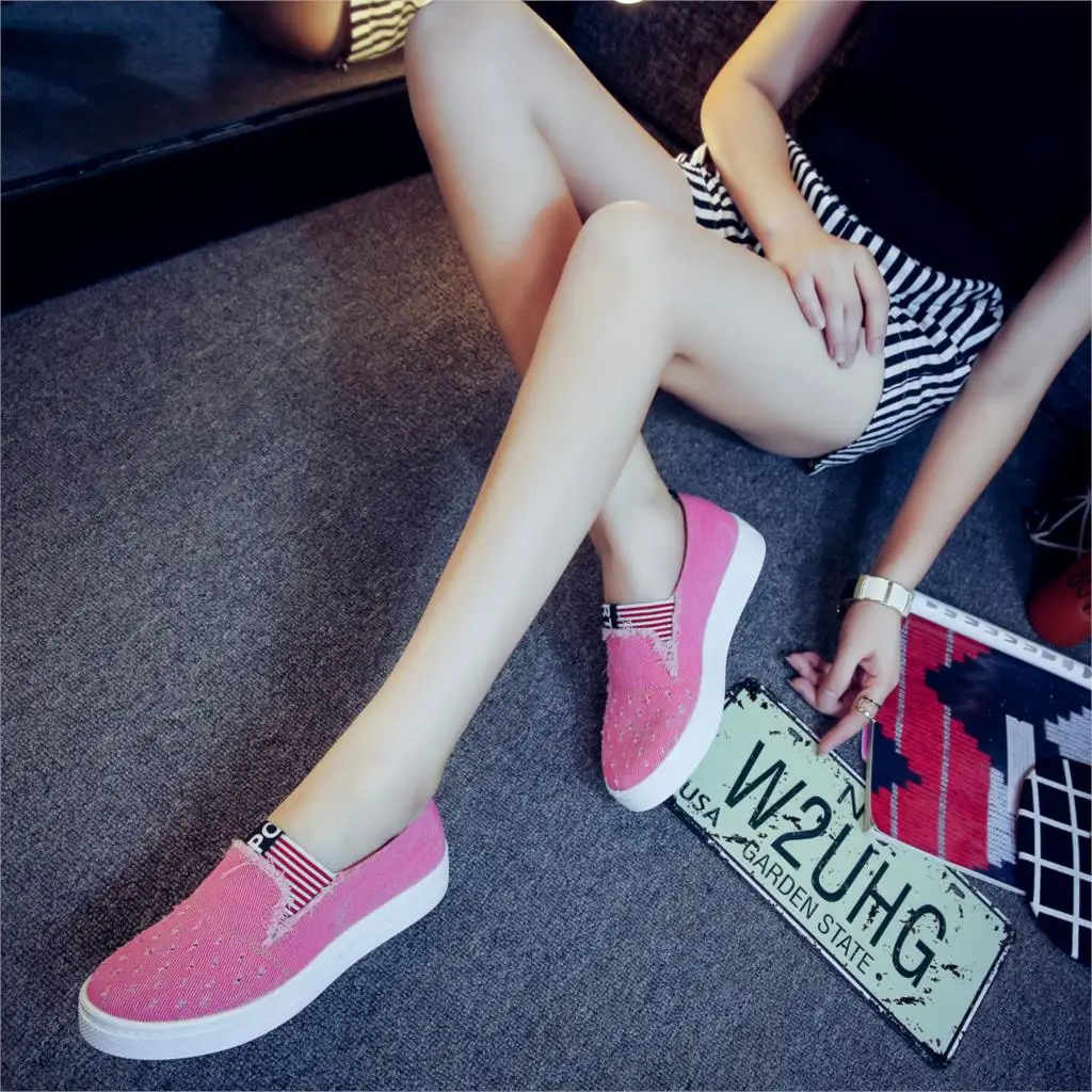 High Quality Women's Jeans Shoes flats Fashion Casual Denim Shoes Soft Soles Students Canvas Shoes Breathable Orientpostmark 26