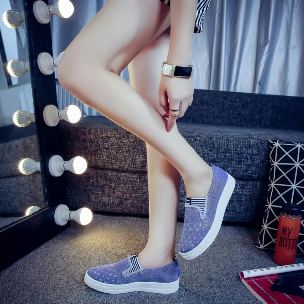 High Quality Women's Jeans Shoes flats Fashion Casual Denim Shoes Soft Soles Students Canvas Shoes Breathable Orientpostmark 31