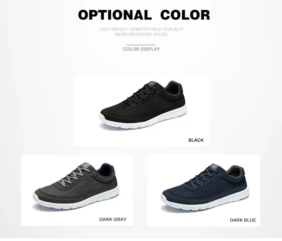 Brand Men Casual Shoes Breathable Lace-Up Walking Shoes Spring Lightweight Comfortable Walking Men Shoes Black Plus Size 48 17