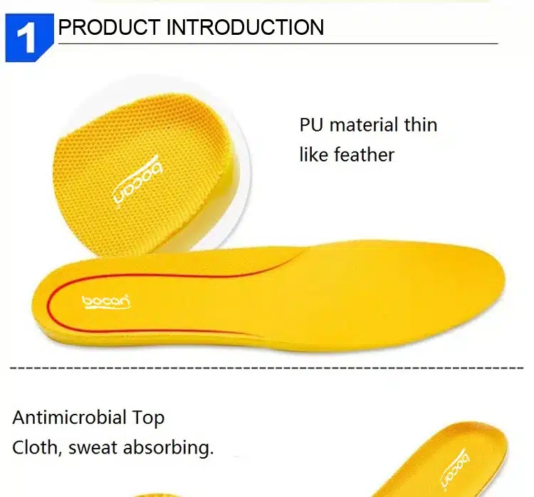 BOCAN Insole for shoes shock absorption breathable comfortable shoe insoles for men and women 002 10