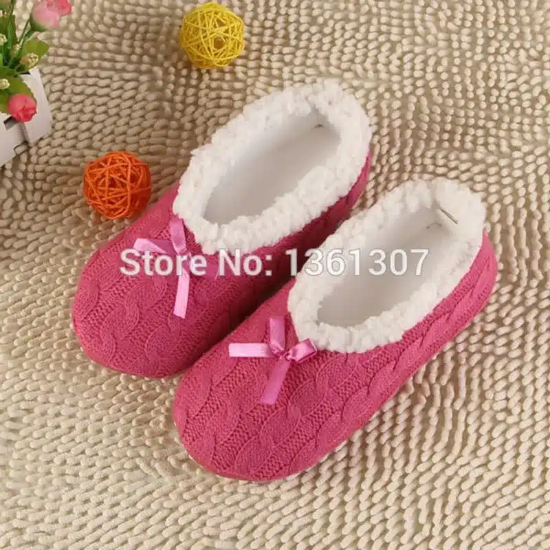 2017 New Warm Soft Sole Women Indoor Floor Slippers/Shoes White Black Wool Slippers Flannel Flat Home Slippers Color Plus Size30 13