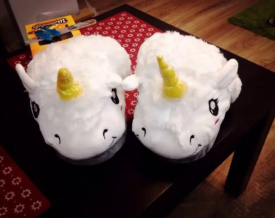 New Winter Indoor Slippers Plush Home Shoes Unicorn Slippers for Grown Ups Unisex Warm Home Slippers Shoes 15