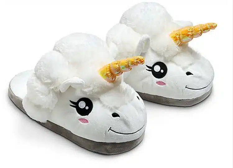 New Winter Indoor Slippers Plush Home Shoes Unicorn Slippers for Grown Ups Unisex Warm Home Slippers Shoes 26