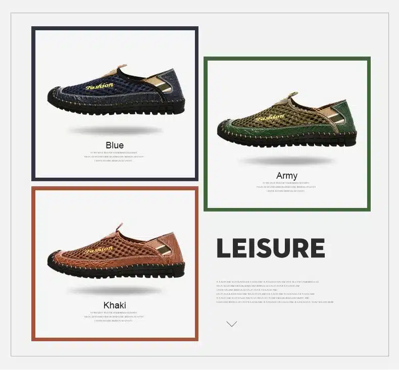 SUROM 2017 Summer Casual Shoes Men Breathable Leather Mesh Fashion Slip On Driving Shoes Comfortable Soft Hand Made Men Loafers 2